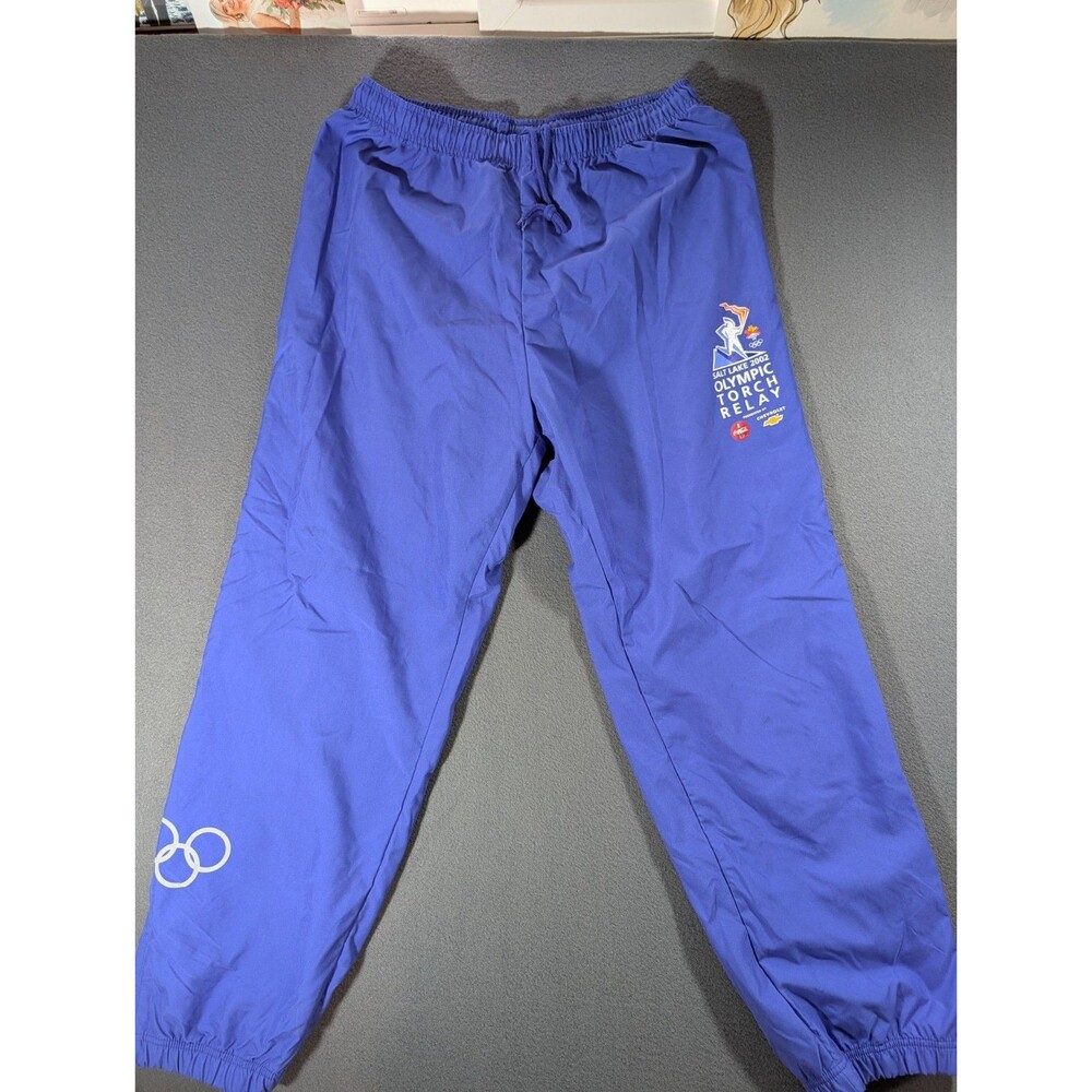 2002 Salt Lake City Winter Olympics Torch Relay Marker Track Pants Mens L NWOT